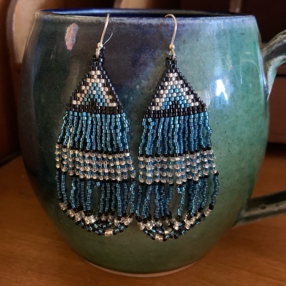Handmade Seed Bead Earrings - Picture 1 of 1